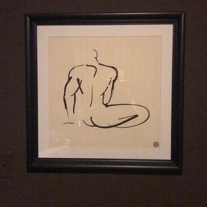 Matted , Framed print of the male form